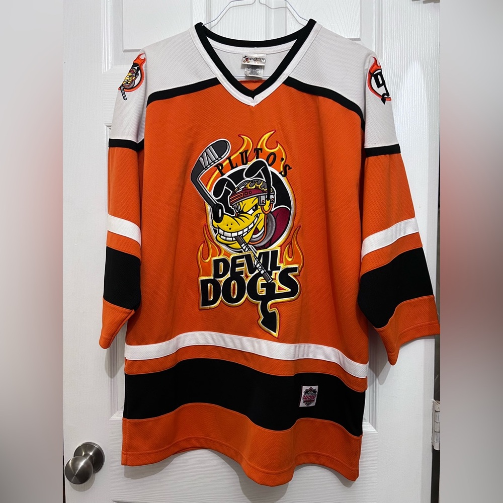 Vtg Pluto’s Devil Dogs Disney Hockey Jersey | RARE 90s | Size Medium | EUC